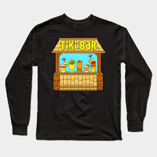 Tiki Bar Long Sleeve T-Shirt by Nerdpins